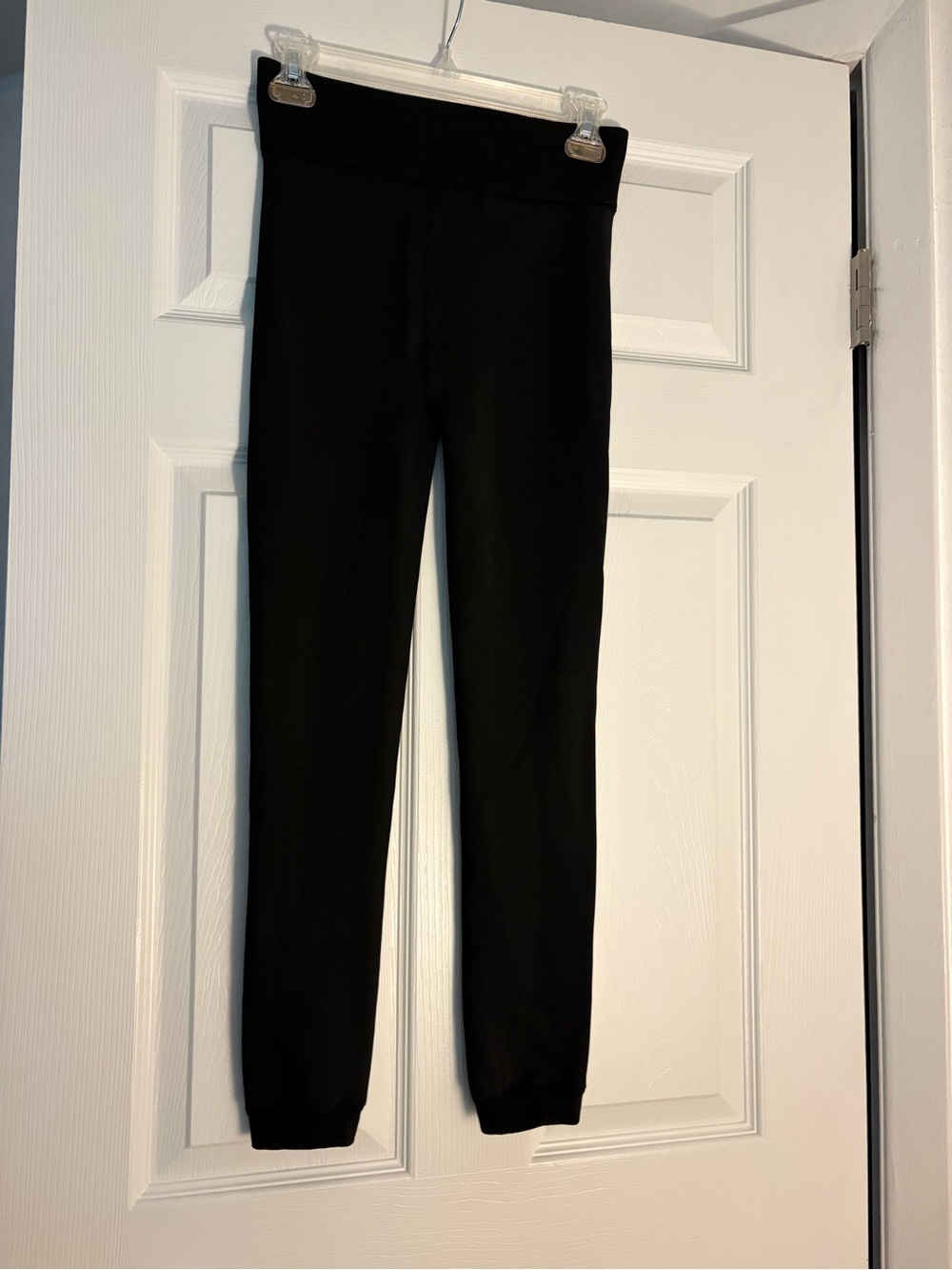 Free Country Black Women's Fleece Lined Leggings with Elastic Waistband